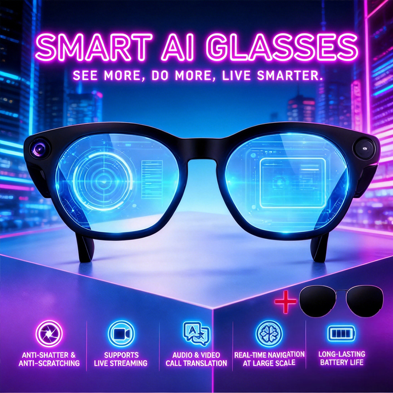 Audio Music Videos - New Fashionable Smart Glasses Support Audio