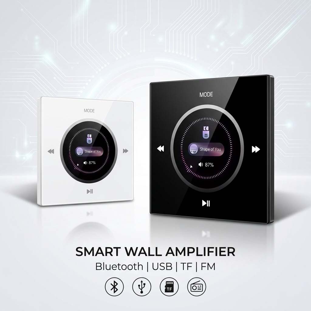 Audio Music System For Home - Bluetooth Wall Mounted Audio Amplifier Smart