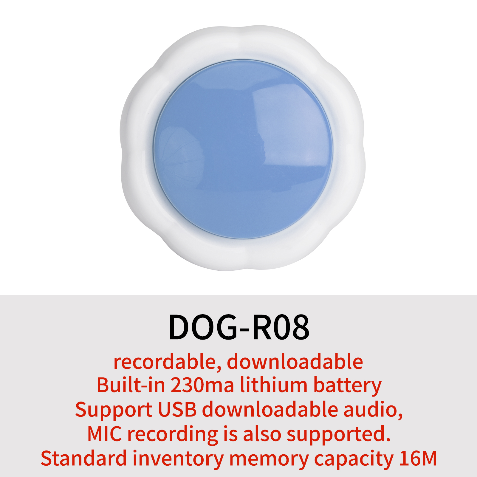 Audio Music For Download - Voice Recording Button,16MB USB Downloadable &