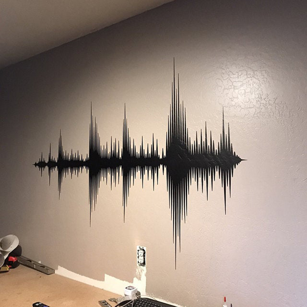 Audio Wave Wall Decal Sound Wa - Audio Music Remove บทวิจารณ์และราคา