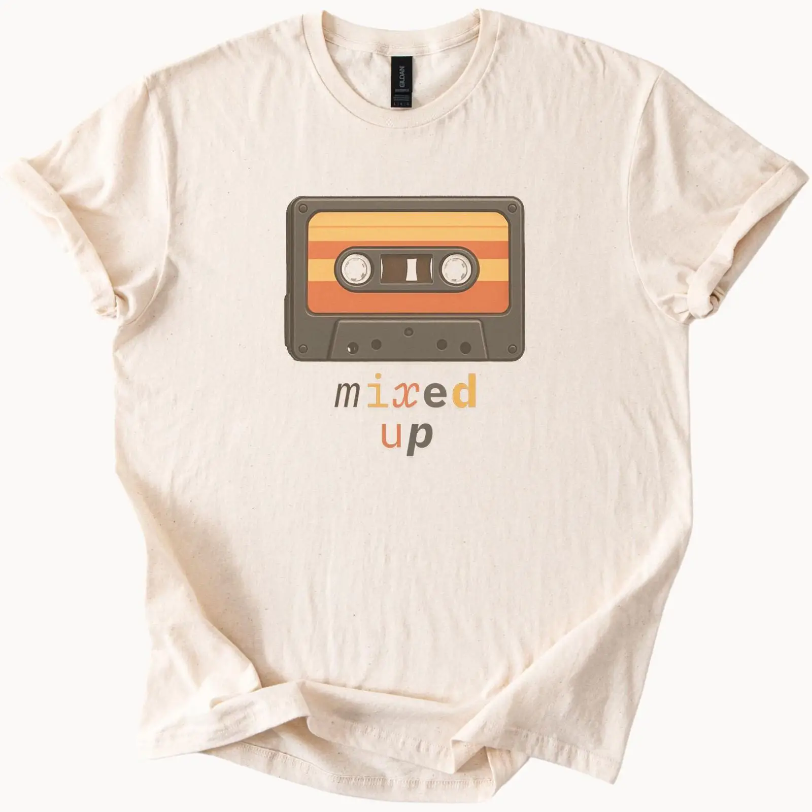 Cassette Tape Mixed Up T Shirt - Audio Vibes Music บทวิจารณ์และราคา