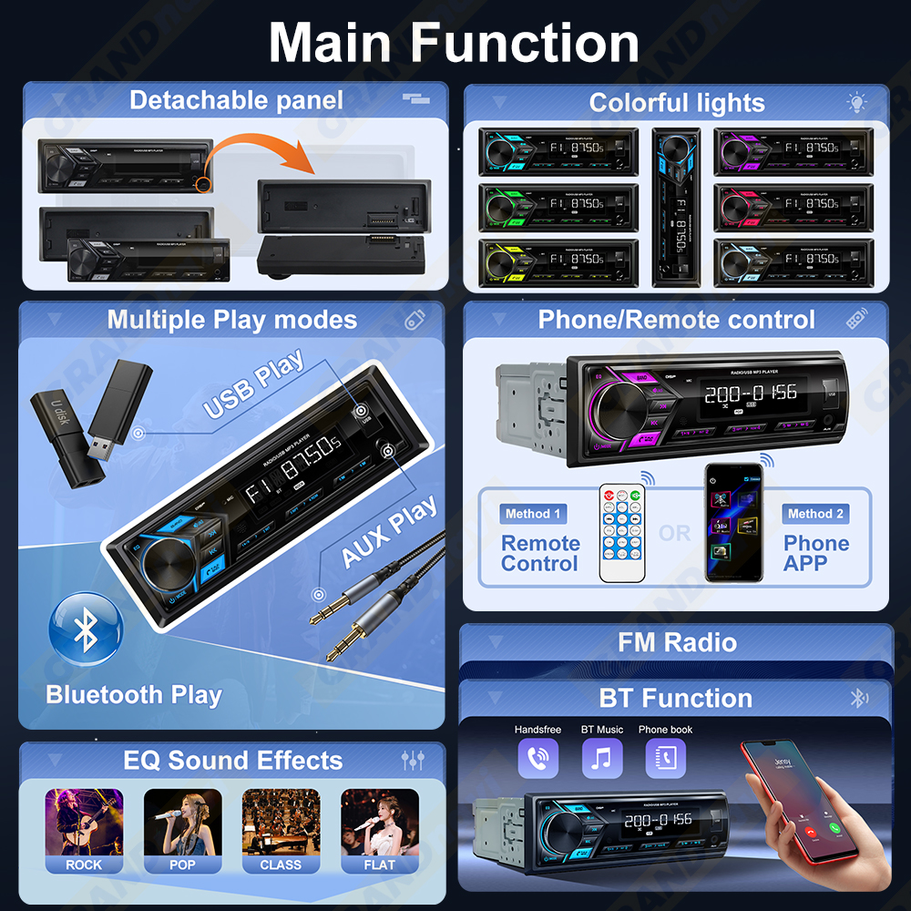 Car Radio 1din MP3 Player Digi - Audio Universal Music บทวิจารณ์และราคา