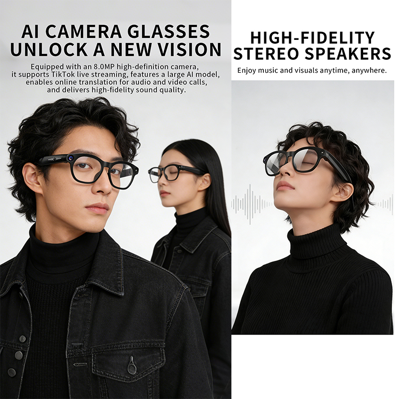 New Fashionable Smart Glasses  - Audio Music Videos บทวิจารณ์และราคา