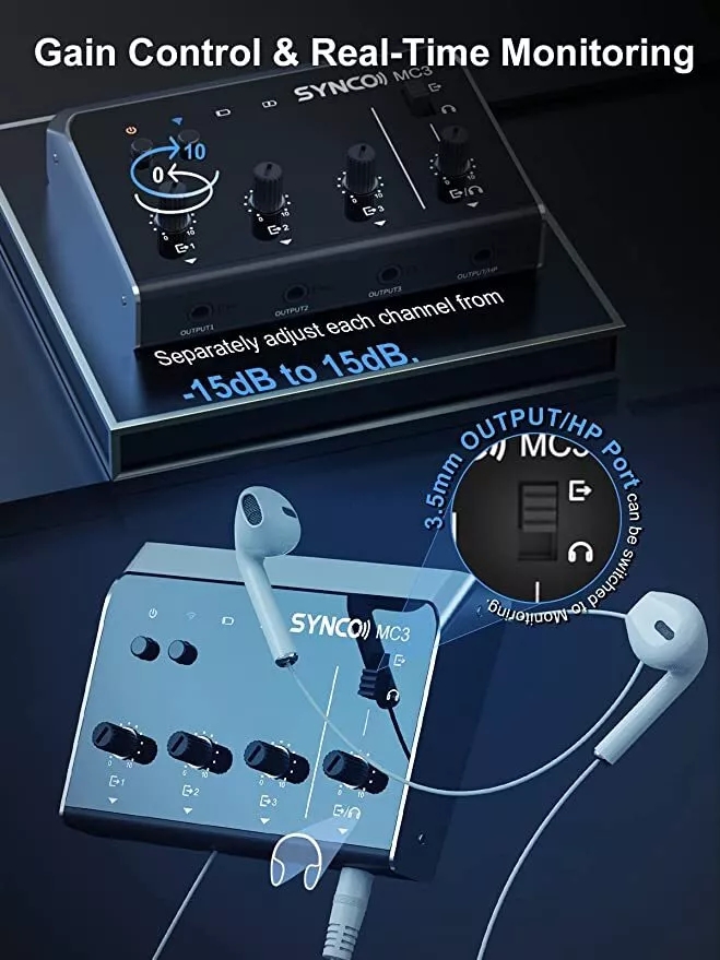 Synco MC3 Lite Audio Mixer 4 C - Audio And Music Mixer บทวิจารณ์และราคา