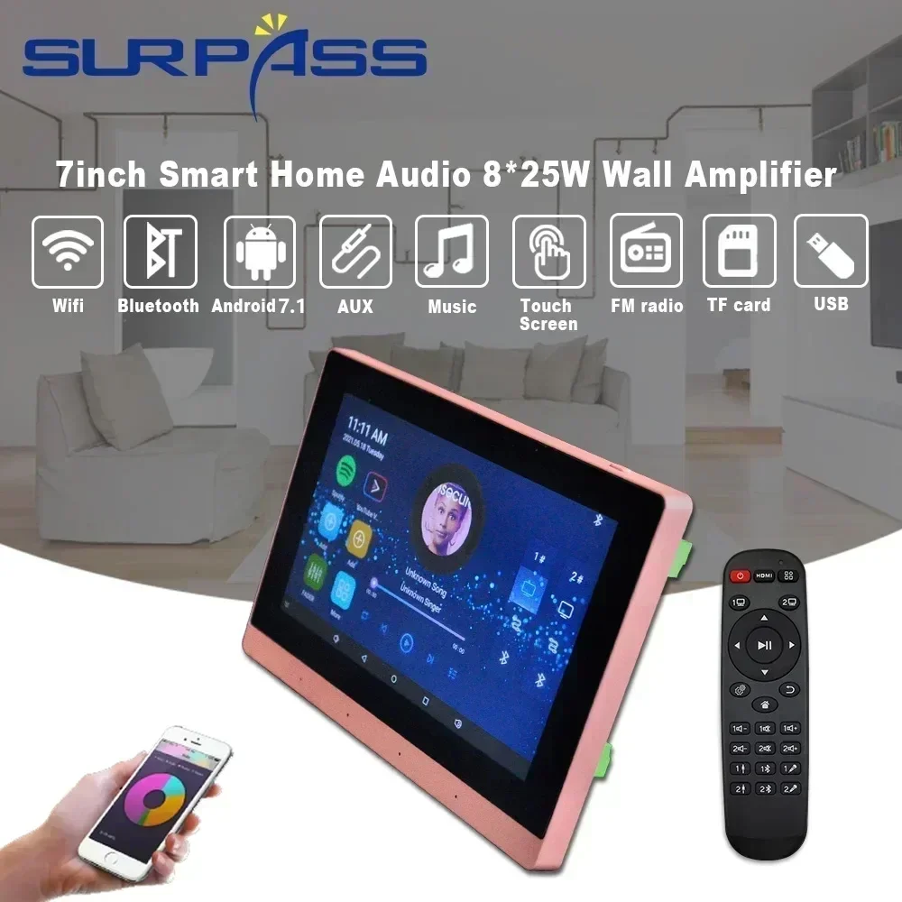 7inch WiFi In Wall Amplifier T - Audio Music System For Home บทวิจารณ์และราคา
