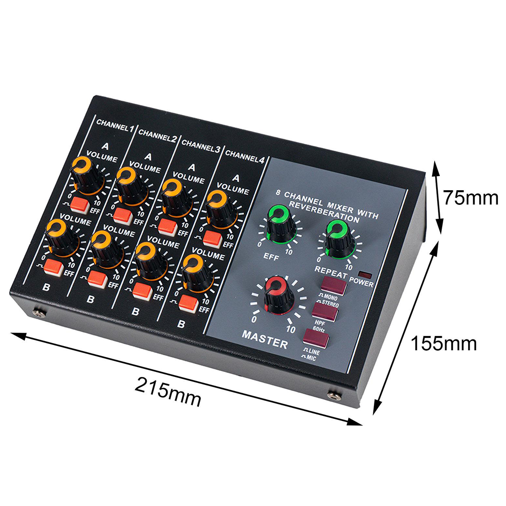 8 Channel Mixer - Mini 8 Compa - Audio And Music Mixer บทวิจารณ์และราคา