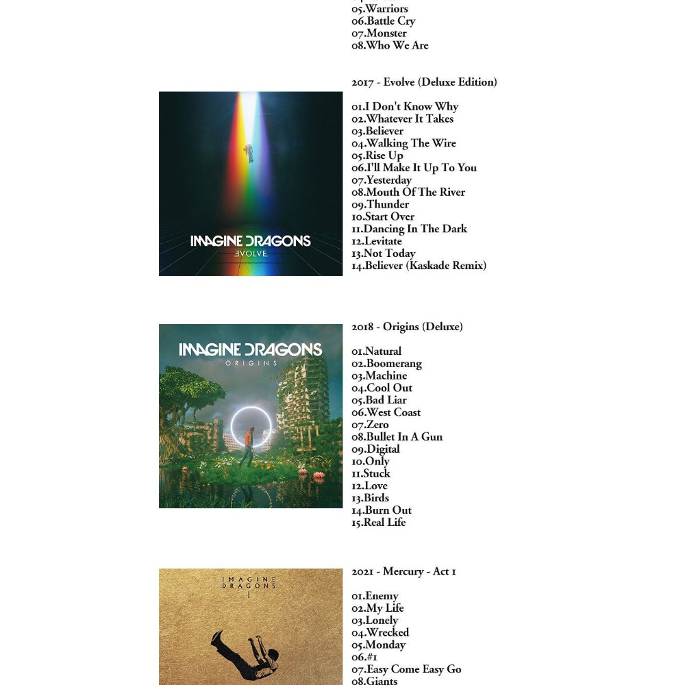 Imagine Dragons Music Collecti - Audio Music Only บทวิจารณ์และราคา