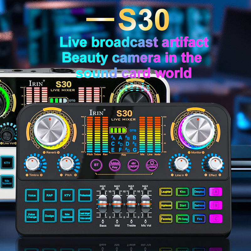 IRIN S30 Live Sound Card Audio - Audio And Music Mixer บทวิจารณ์และราคา