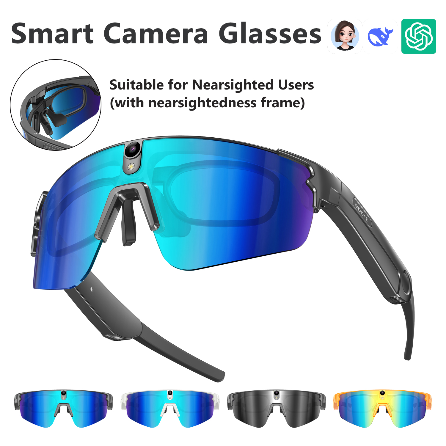 L805 AI Smart Glasses With 800 - Audio Music Videos บทวิจารณ์และราคา