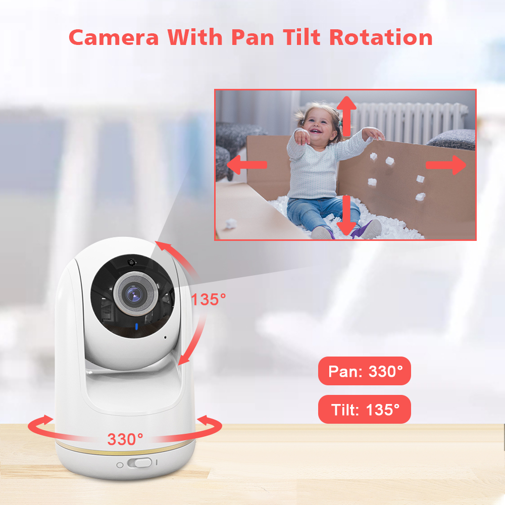VB803 Baby Monitor 5 Inch 720P - Audio Music Videos บทวิจารณ์และราคา