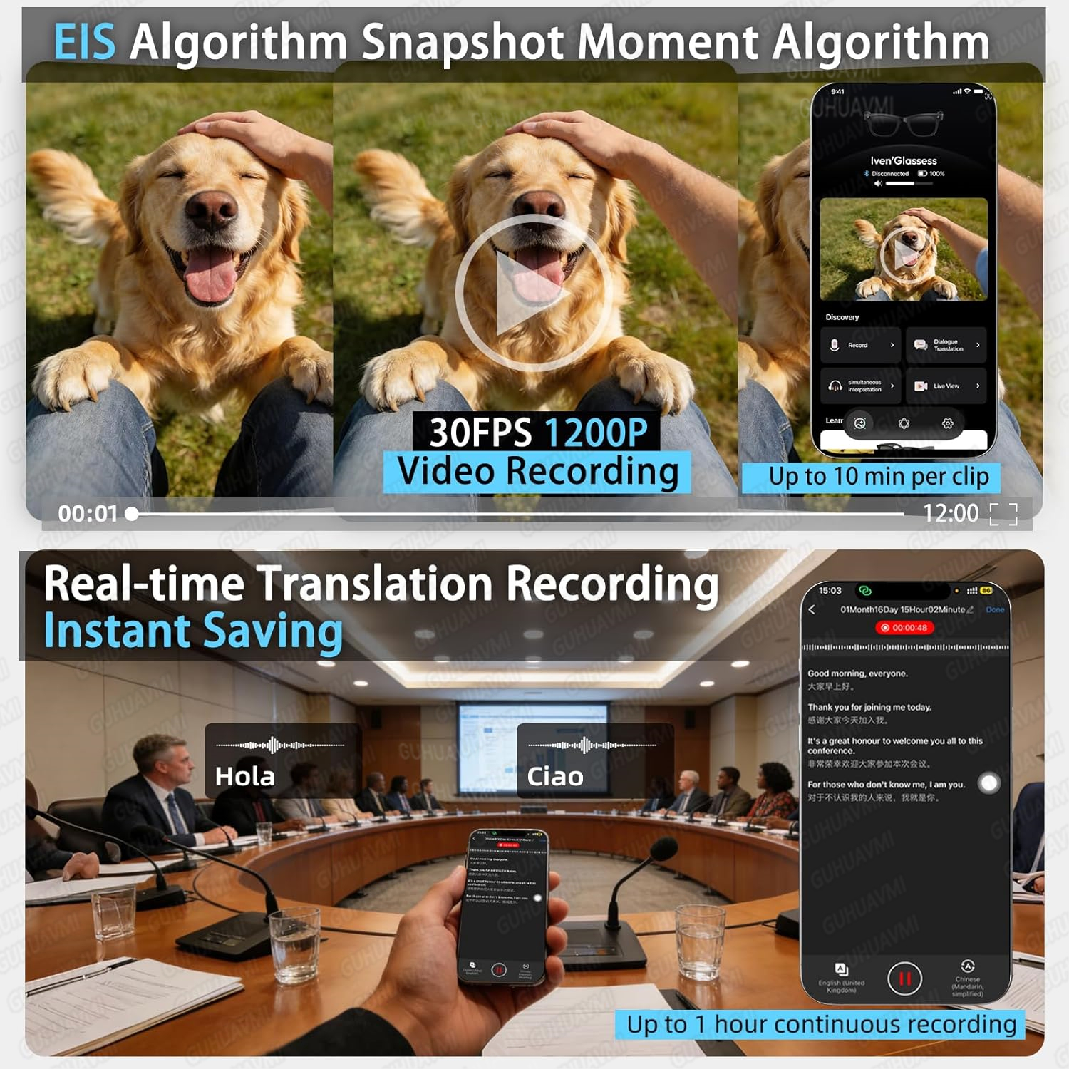 New Smart AI Glasses with 800W - Audio Music Videos บทวิจารณ์และราคา