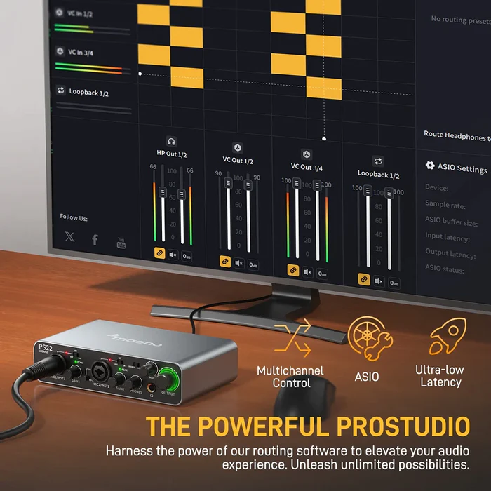 MAONO PS22 Professional Audio  - Audio And Music Mixer บทวิจารณ์และราคา