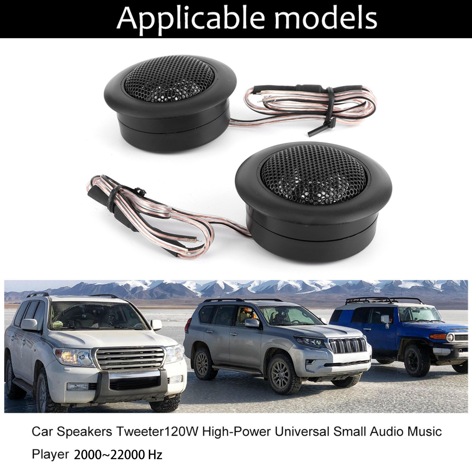 2Pcs Car Speakers Tweeter 120W - Audio Universal Music บทวิจารณ์และราคา