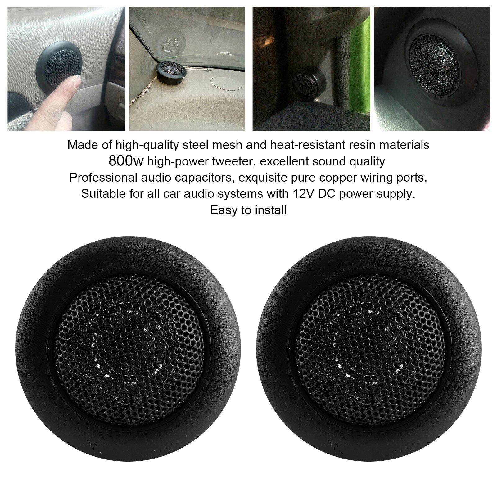 2Pcs Car Speakers Tweeter 120W - Audio Universal Music บทวิจารณ์และราคา