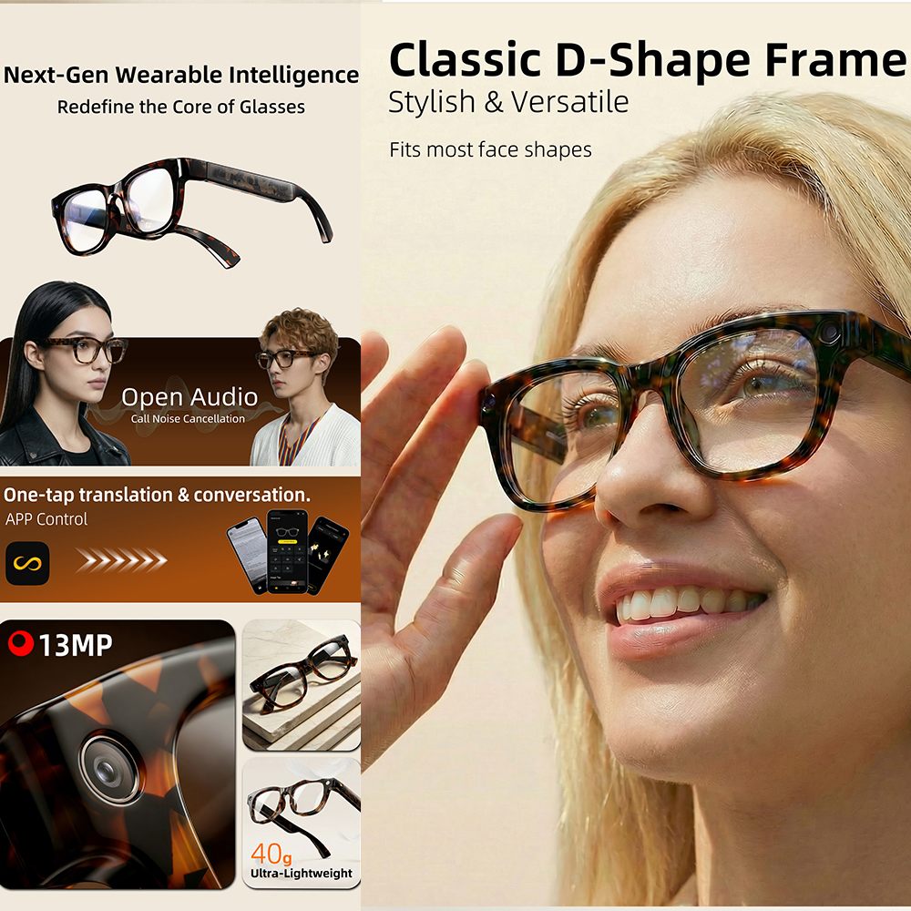 G600 Pro AI Smart Glasses 13MP - Audio Music Videos บทวิจารณ์และราคา