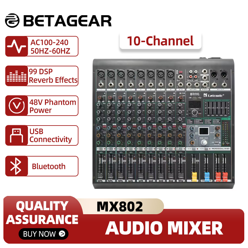 Leicozic Mixing Console MX802  - Audio And Music Mixer บทวิจารณ์และราคา
