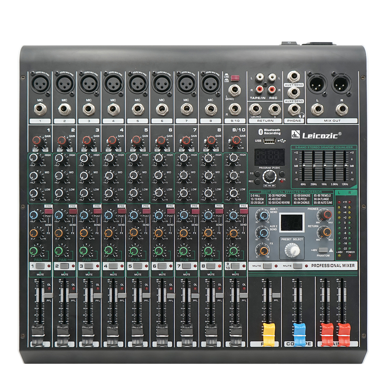 Leicozic Mixing Console MX802  - Audio And Music Mixer บทวิจารณ์และราคา