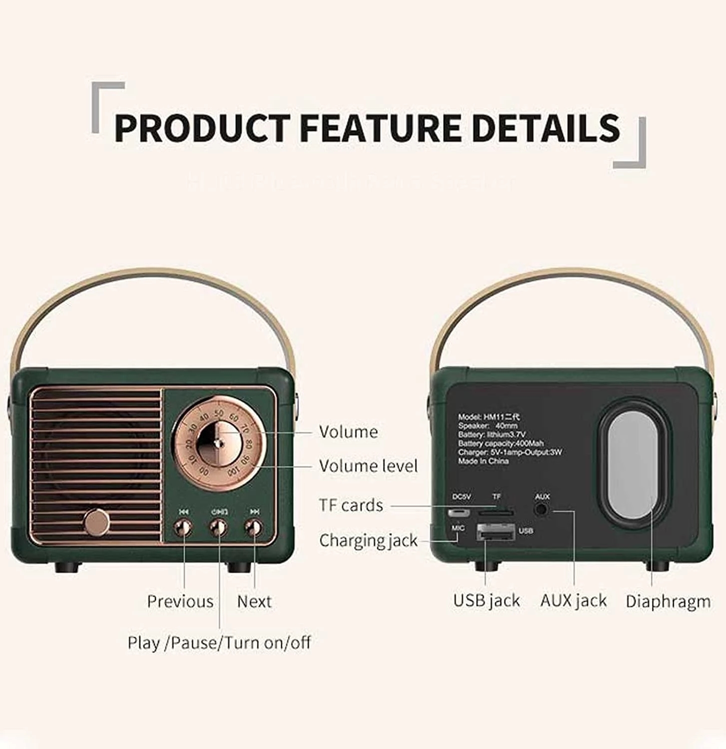 Wireless Caixa De Som Portable - Audio House Music บทวิจารณ์และราคา