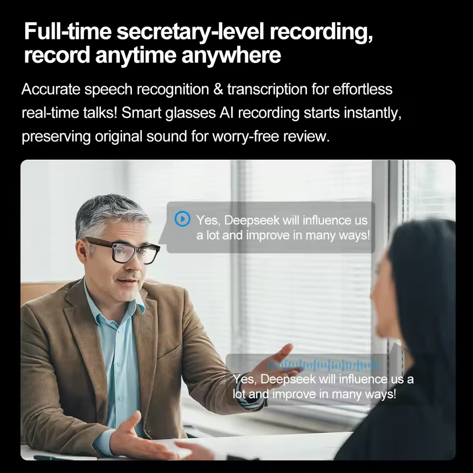 2026 New AI Smart Glasses with - Audio Music Videos บทวิจารณ์และราคา