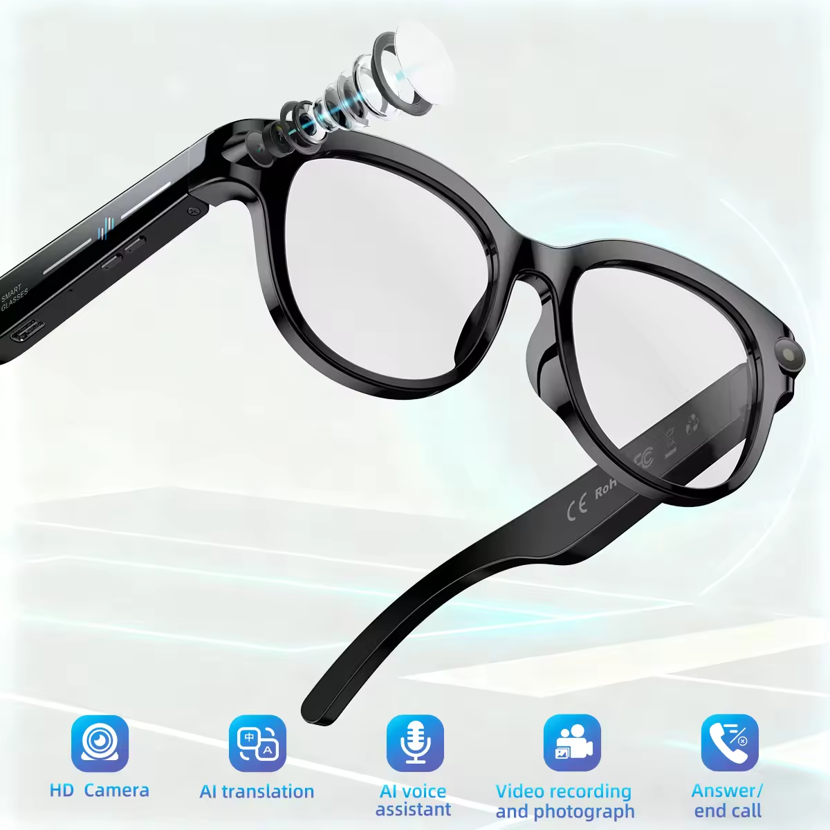 2026 New AI Smart Glasses with - Audio Music Videos บทวิจารณ์และราคา