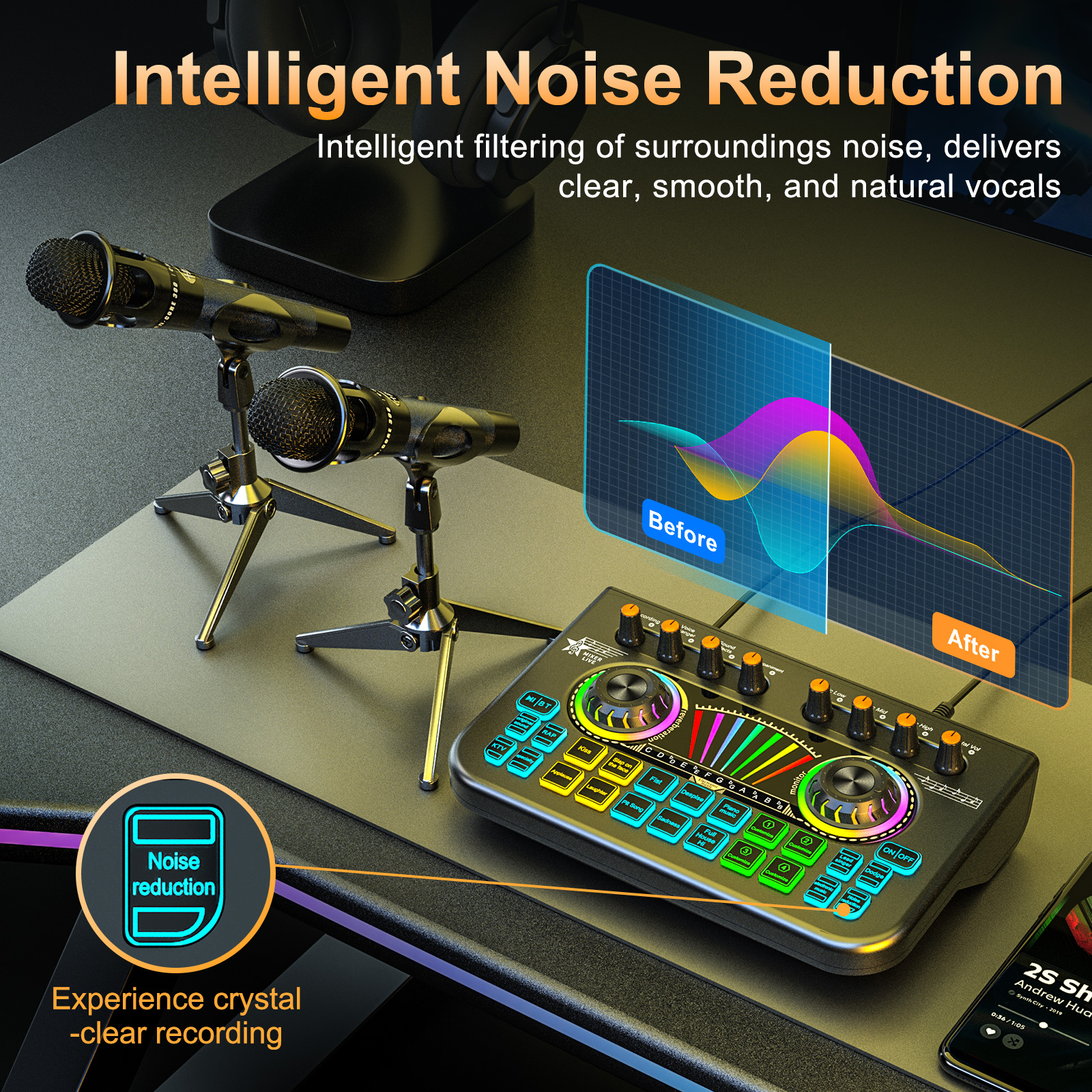 Tenlamp Sound Board for Pc/Pho - Audio And Music Mixer บทวิจารณ์และราคา