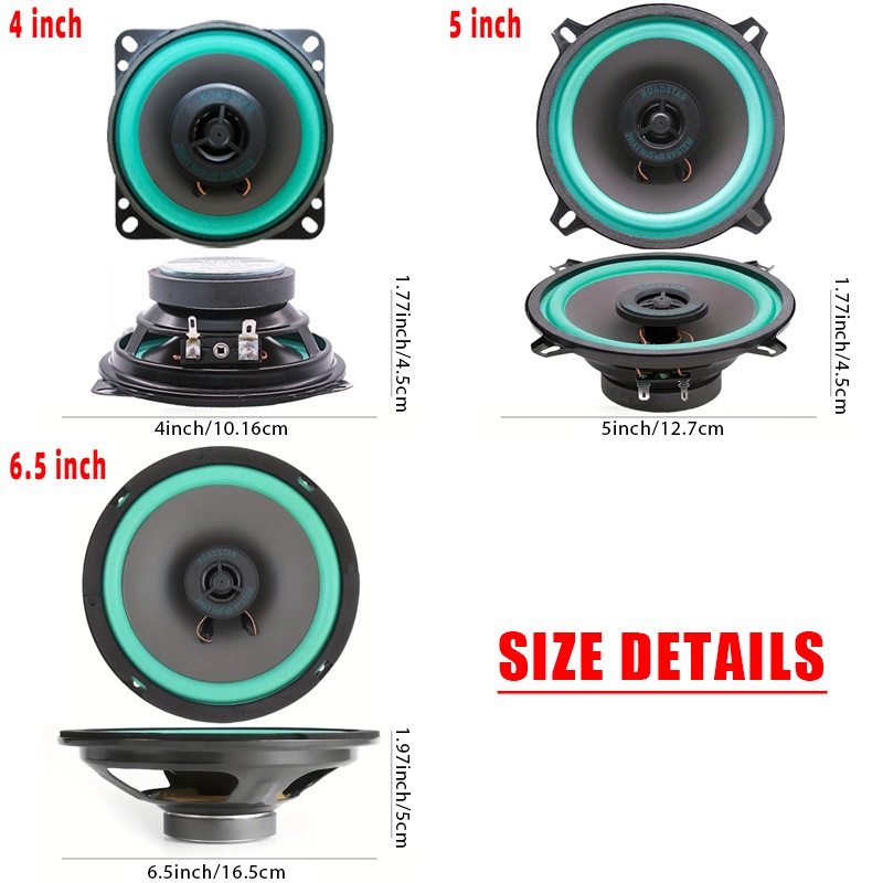 2PCS 4/5/6.5Inch Car Coaxial S - Audio Universal Music บทวิจารณ์และราคา