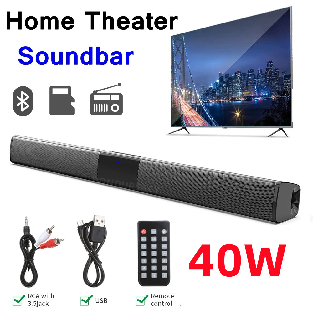 40W Soundbar TV Portable Bluet - Audio Music Visualizer บทวิจารณ์และราคา