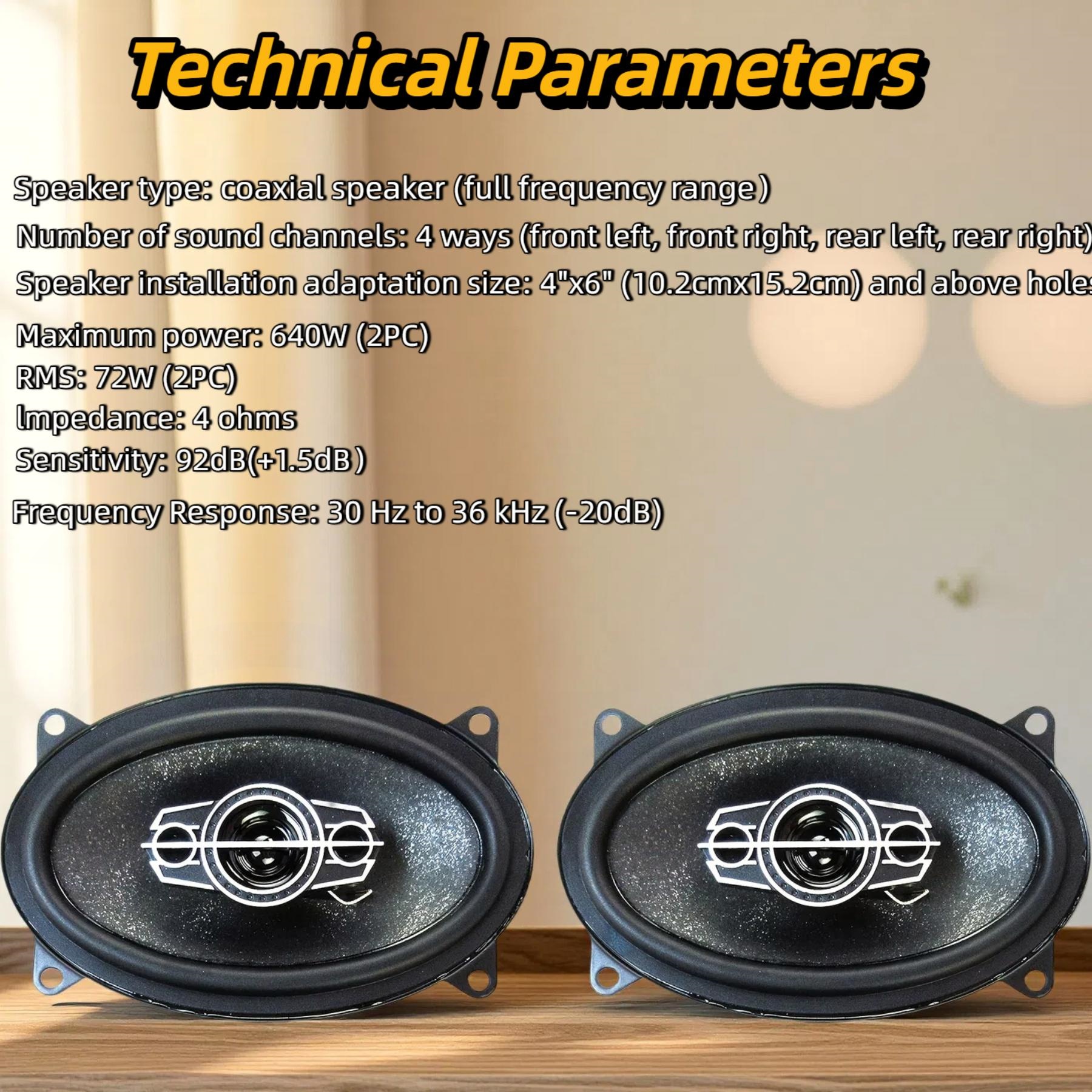 2 Pcs 4 inch 6 inch 320W 4-Way - Audio Universal Music บทวิจารณ์และราคา