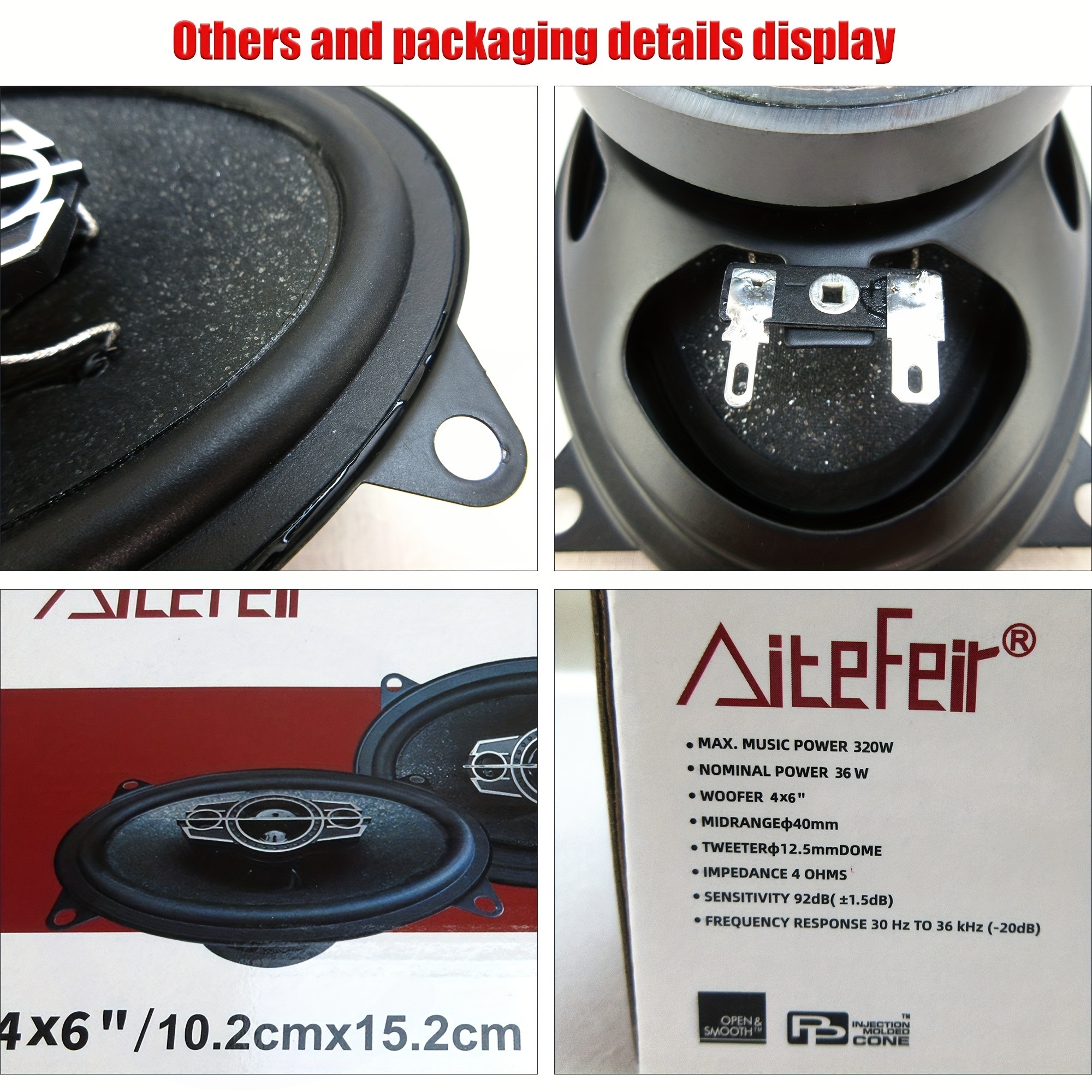 2 Pcs 4 inch 6 inch 320W 4-Way - Audio Universal Music บทวิจารณ์และราคา