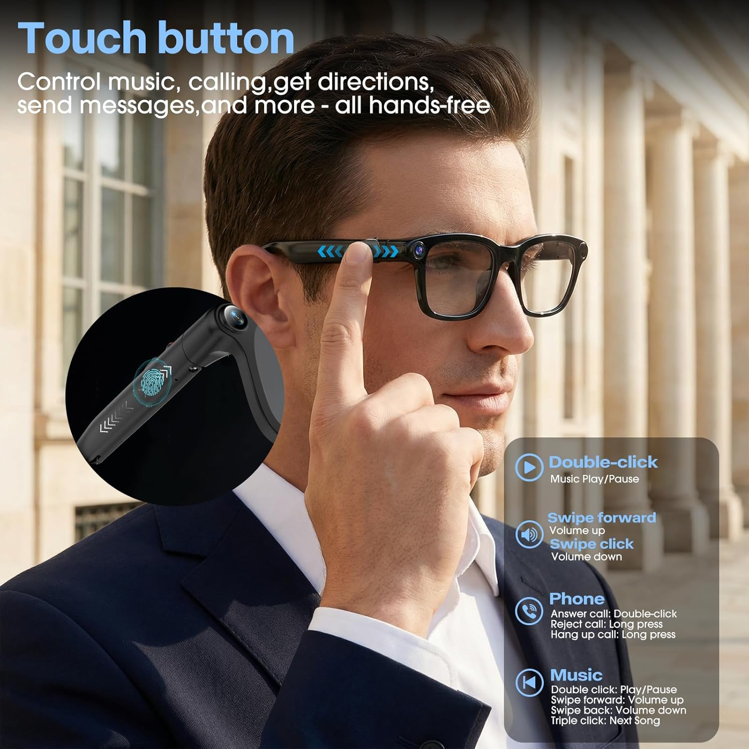 2026 New HD Smart Audio Glasse - Audio Music Videos บทวิจารณ์และราคา