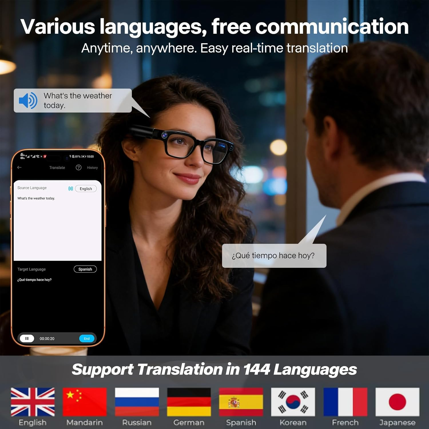 2026 New HD Smart Audio Glasse - Audio Music Videos บทวิจารณ์และราคา