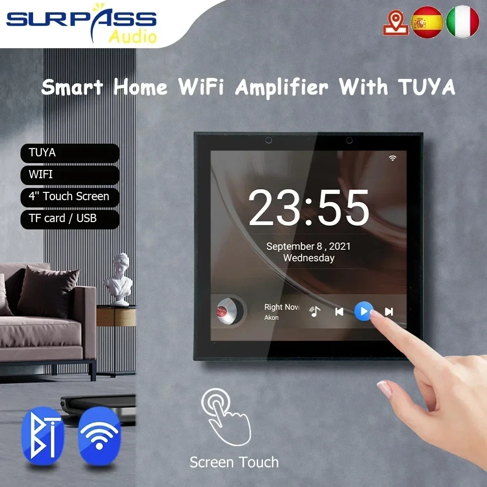 4inch Smart TUYA WiFi Wall Amp - Audio Music System For Home บทวิจารณ์และราคา