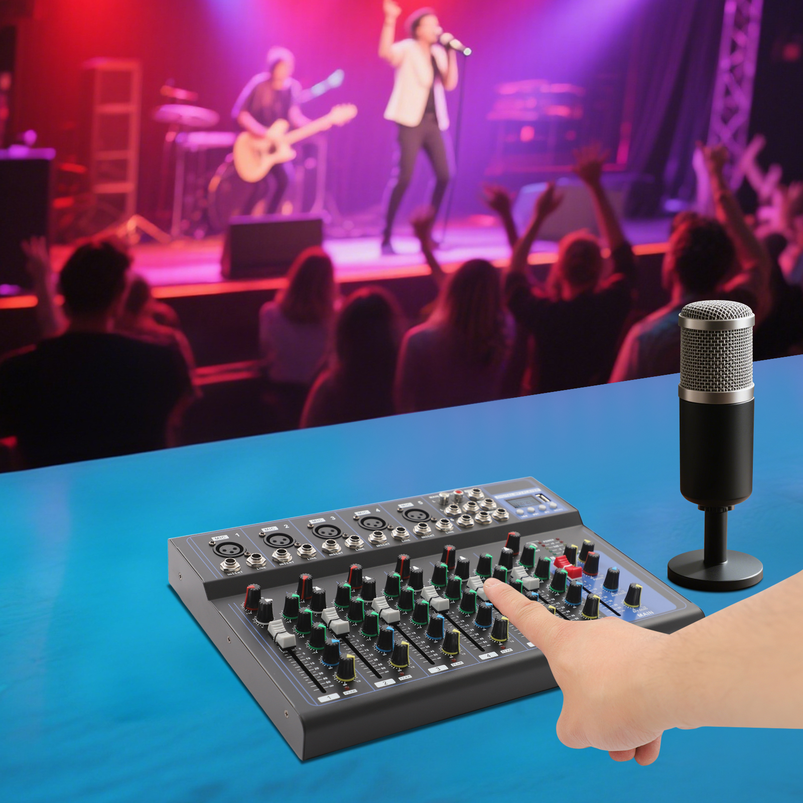 7-channel Audio Mixer Console  - Audio And Music Mixer บทวิจารณ์และราคา