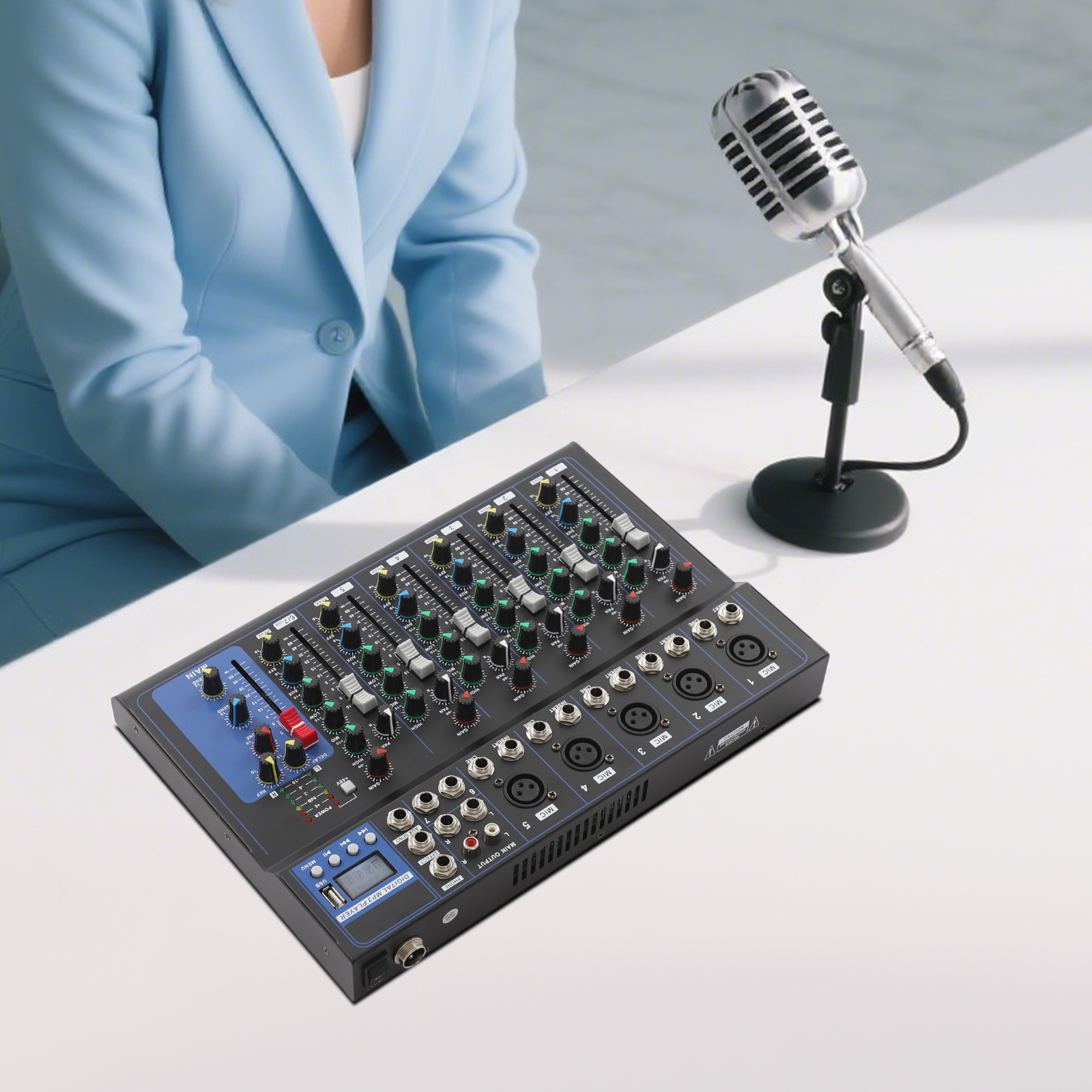 7-channel Audio Mixer Console  - Audio And Music Mixer บทวิจารณ์และราคา