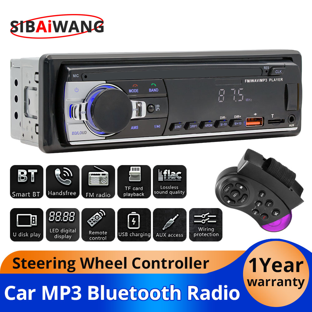 Car Radio 1Din Car MP3 Bluetoo - Audio Universal Music บทวิจารณ์และราคา