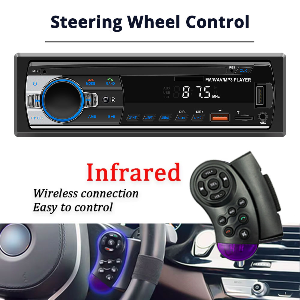 Car Radio 1Din Car MP3 Bluetoo - Audio Universal Music บทวิจารณ์และราคา
