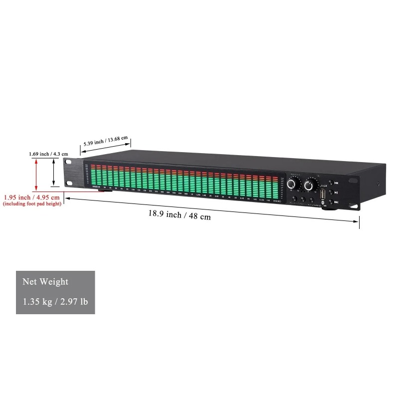 New Rack-mounted  Digital Spec - Audio Music Visualizer บทวิจารณ์และราคา